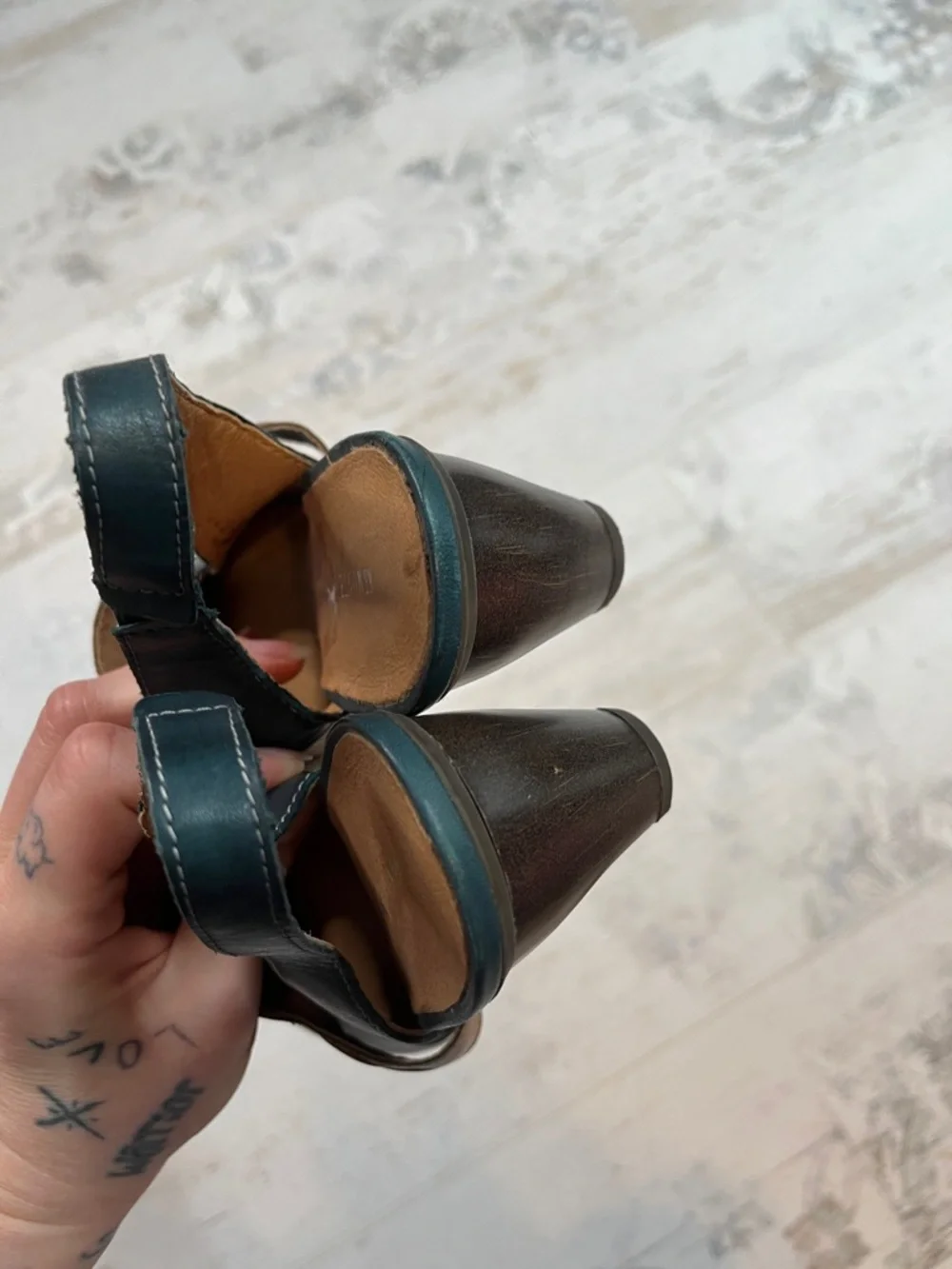 Remonte Dorndorf Navy Blue Slingback Heels Size 38 US 7-7.5